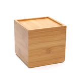 HARRA HOME Natural Bamboo Square Facial Tissue Storage Paper Box Cover Napkin Case Holder for Bathroom Vanity Counter Tops, Bedroom Dressers, Night Stands, Desks and Tables
