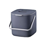 HARRA HOME Double Layer Waste Compost Bin with lid, Odor free Food Trash Container Compostable Bin, Indoor Composter Caddy Box Garbage Pail Charcoal Bucket for Kitchen Countertop, Garden
