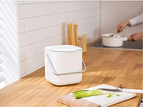 HARRA HOME Double Layer Waste Compost Bin with lid, Odor free Food Trash Container Compostable Bin, Indoor Composter Caddy Box Garbage Pail Charcoal Bucket for Kitchen Countertop, Garden