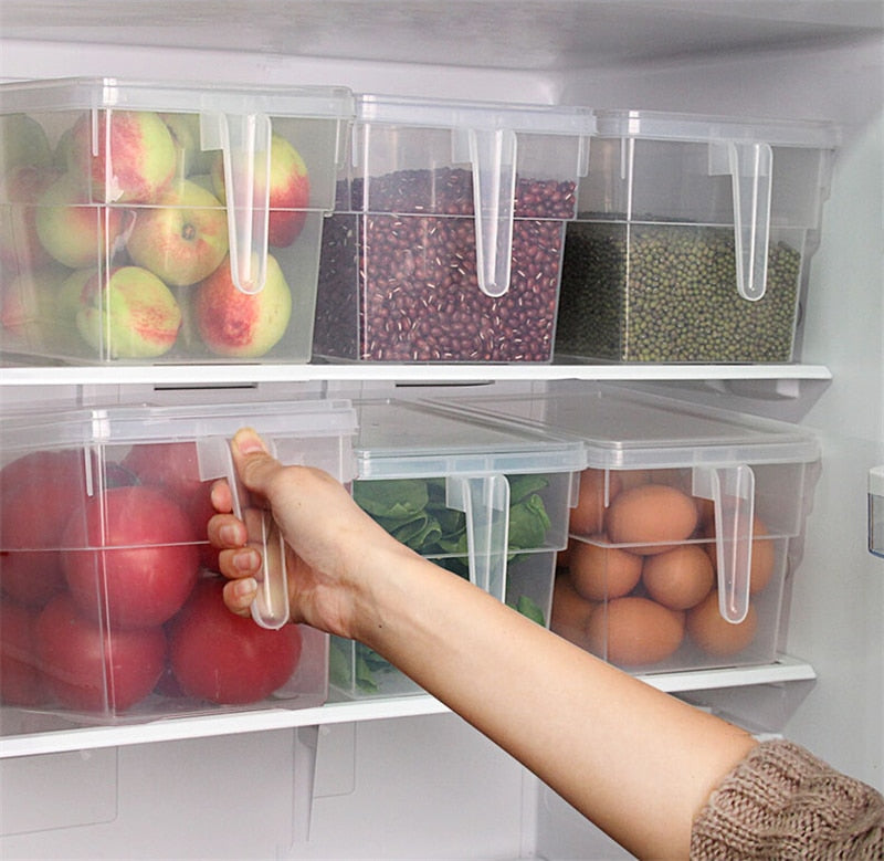 Kitchen Transparent Storage Box Grains Beans Storage Contain Sealed Home Organizer Food Container Refrigerator Storage Boxes