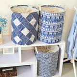 New Waterproof Cotton linen foldable Laundry Basket Dirty clothing Storage box Kids Toy Organizer tool storage organizer