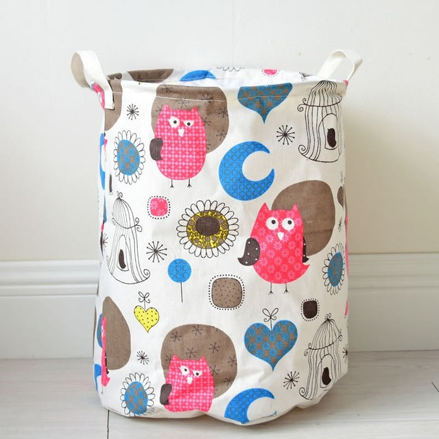 New Waterproof Cotton linen foldable Laundry Basket Dirty clothing Storage box Kids Toy Organizer tool storage organizer