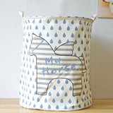 New Waterproof Cotton linen foldable Laundry Basket Dirty clothing Storage box Kids Toy Organizer tool storage organizer