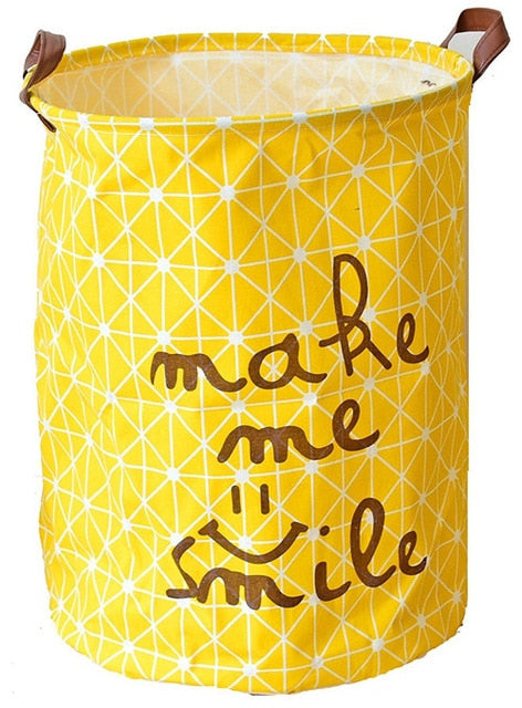 New Waterproof Cotton linen foldable Laundry Basket Dirty clothing Storage box Kids Toy Organizer tool storage organizer