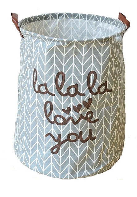 New Waterproof Cotton linen foldable Laundry Basket Dirty clothing Storage box Kids Toy Organizer tool storage organizer