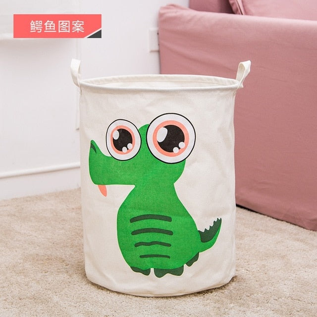 New Waterproof Cotton linen foldable Laundry Basket Dirty clothing Storage box Kids Toy Organizer tool storage organizer