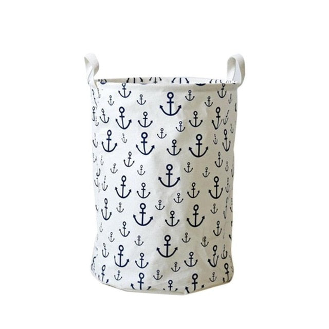 New Waterproof Cotton linen foldable Laundry Basket Dirty clothing Storage box Kids Toy Organizer tool storage organizer