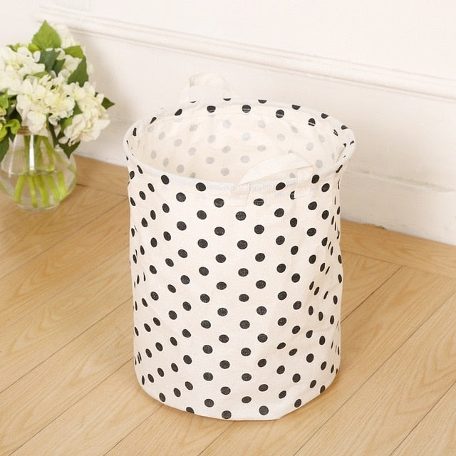 New Waterproof Cotton linen foldable Laundry Basket Dirty clothing Storage box Kids Toy Organizer tool storage organizer