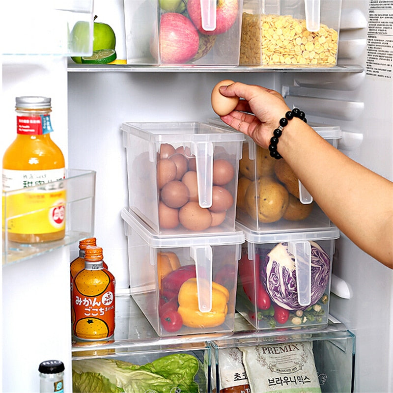 Kitchen Transparent Storage Box Grains Beans Storage Contain Sealed Home Organizer Food Container Refrigerator Storage Boxes