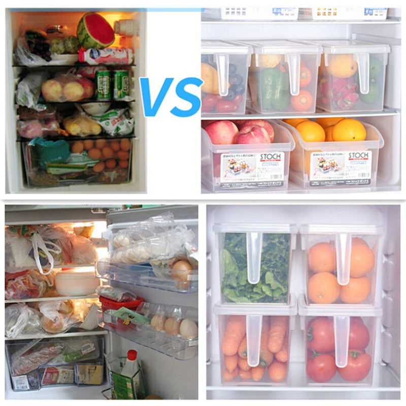 Kitchen Transparent Storage Box Grains Beans Storage Contain Sealed Home Organizer Food Container Refrigerator Storage Boxes