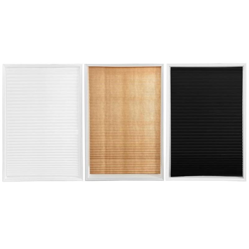 Interior window blinds,  Self-Adhesive Pleated Blinds Half Blackout Windows Curtains for Bathroom Kitchen Balcony Shades For Coffee/Office Door