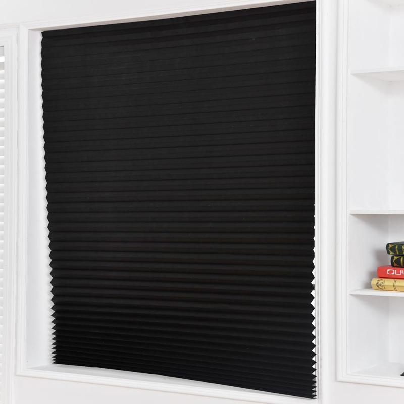 Interior window blinds,  Self-Adhesive Pleated Blinds Half Blackout Windows Curtains for Bathroom Kitchen Balcony Shades For Coffee/Office Door