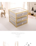 Jewelry Organizer tidying up collection box glass drawer cosmetics storage box organizer containers