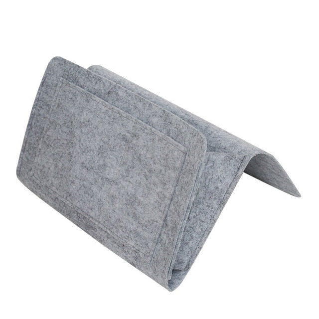 Bed Storage Bag with Pocket Felt, Bedside Hanger, Table Sofa Bedroom Mattress Bedside Anti-slip Organizer Holders