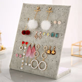 L Shape Earring Display Stand Holder Velvet Stud Earrings Display Rack Pin Ear Ring Jewelry Storage Holder Shelf (60 pairs)
