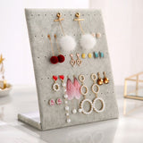 L Shape Earring Display Stand Holder Velvet Stud Earrings Display Rack Pin Ear Ring Jewelry Storage Holder Shelf (60 pairs)
