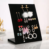 L Shape Earring Display Stand Holder Velvet Stud Earrings Display Rack Pin Ear Ring Jewelry Storage Holder Shelf (60 pairs)