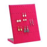 L Shape Earring Display Stand Holder Velvet Stud Earrings Display Rack Pin Ear Ring Jewelry Storage Holder Shelf (60 pairs)