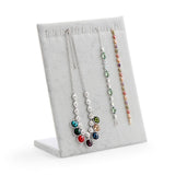 L Shape Earring Display Stand Holder Velvet Stud Earrings Display Rack Pin Ear Ring Jewelry Storage Holder Shelf (60 pairs)