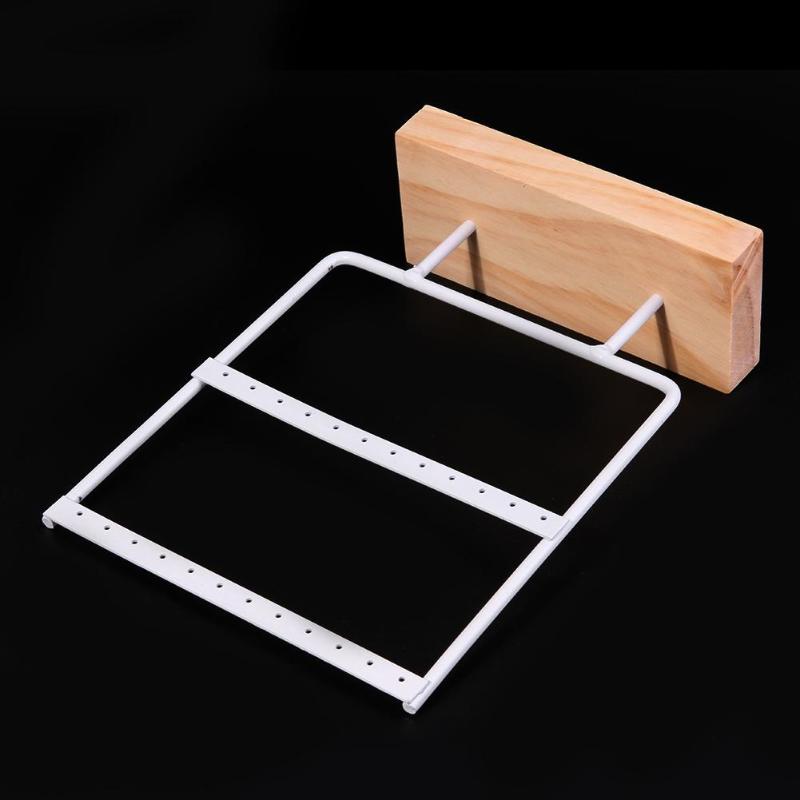 Wooden Metal Jewelry Display Rack Stand for Fashion Ear Hook Drop Earrings Showcase