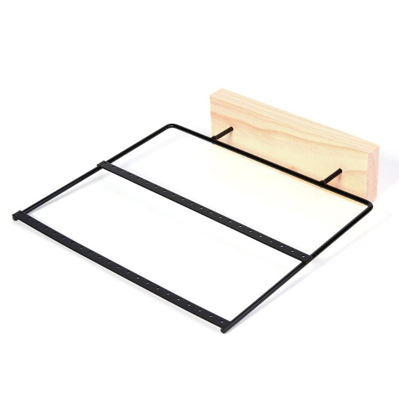 Wooden Metal Jewelry Display Rack Stand for Fashion Ear Hook Drop Earrings Showcase
