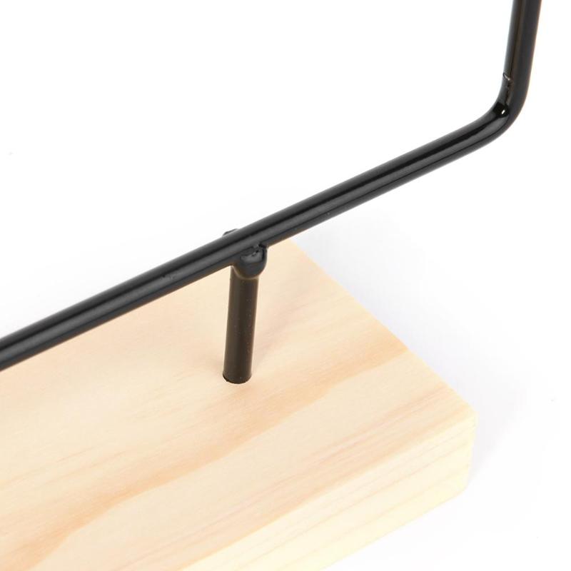 Wooden Metal Jewelry Display Rack Stand for Fashion Ear Hook Drop Earrings Showcase