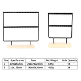 Wooden Metal Jewelry Display Rack Stand for Fashion Ear Hook Drop Earrings Showcase