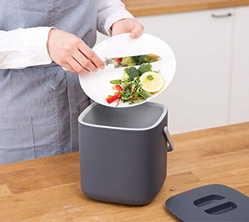 Small Kitchen Compost Bin Kitchen Waste Bin Household Countertop Container  Small Kitchen Compost Bin 3L Kitchen Waste Bin Household Countertop  Container With Lid For Rubbish 
