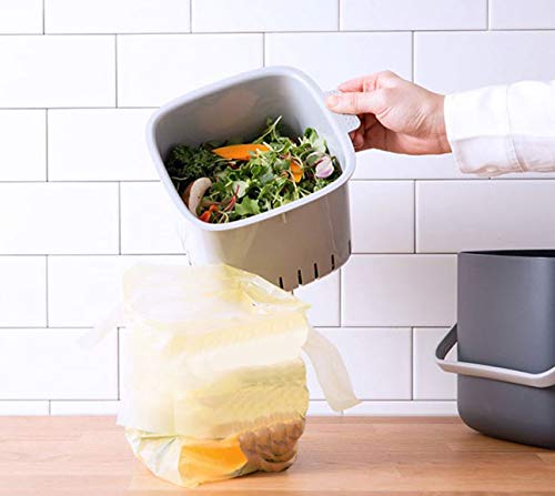 Metal Kitchen Compost Bin Indoor Food Wastes Compost Bucket with