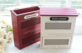 Vintage Letter boxes wood Red post box
