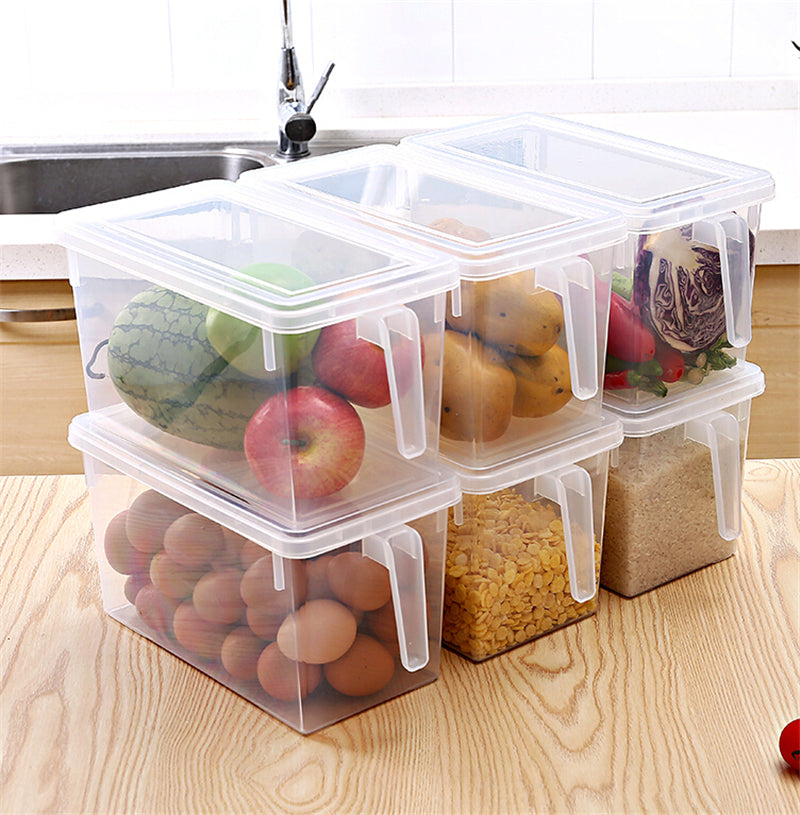 Food Storage Container Kitchen Organizer Box Storage Plastic Transparent  Sealed
