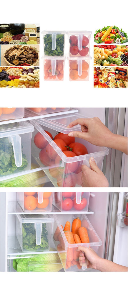 Kitchen Transparent Storage Box Grains Beans Storage Contain Sealed Home Organizer Food Container Refrigerator Storage Boxes