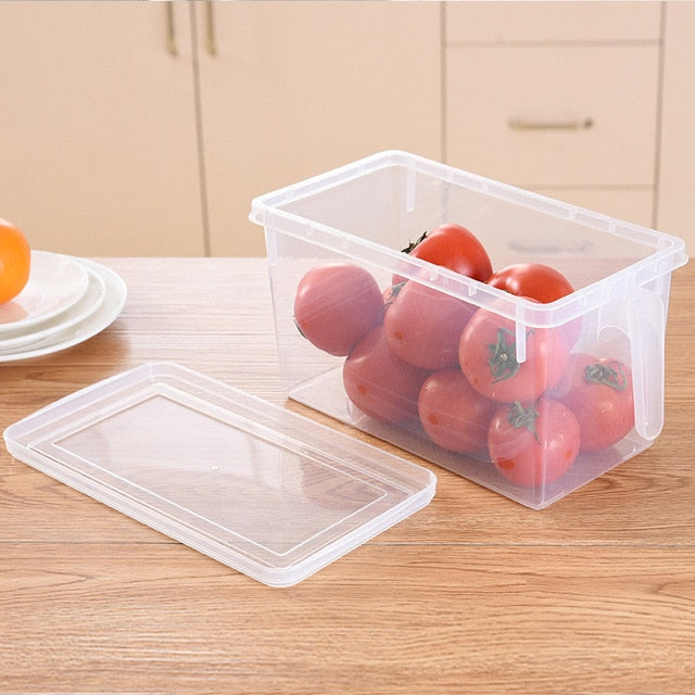 Clear Transparent Sealed Storage Box Kitchen Food Grain Plastic
