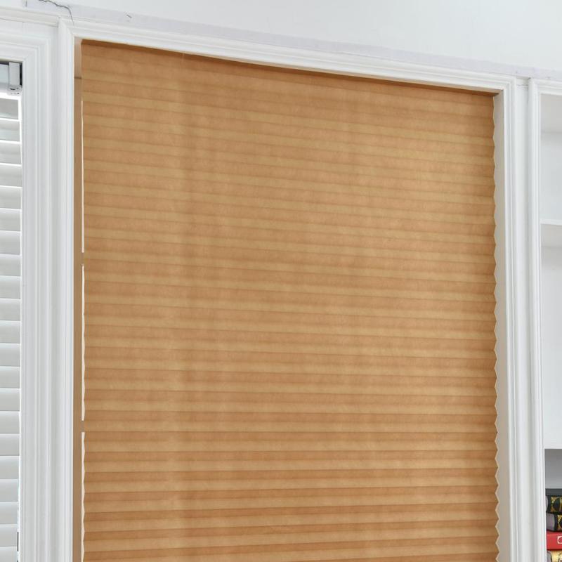 Interior window blinds,  Self-Adhesive Pleated Blinds Half Blackout Windows Curtains for Bathroom Kitchen Balcony Shades For Coffee/Office Door