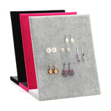 L Shape Earring Display Stand Holder Velvet Stud Earrings Display Rack Pin Ear Ring Jewelry Storage Holder Shelf (60 pairs)