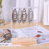 Wooden Metal Jewelry Display Rack Stand for Fashion Ear Hook Drop Earrings Showcase