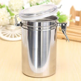 Storage Bottles & Jars - Stainless Steel Airtight Sealed Canister Coffee Bean Flour Tea Container Jar Box S-XL Size